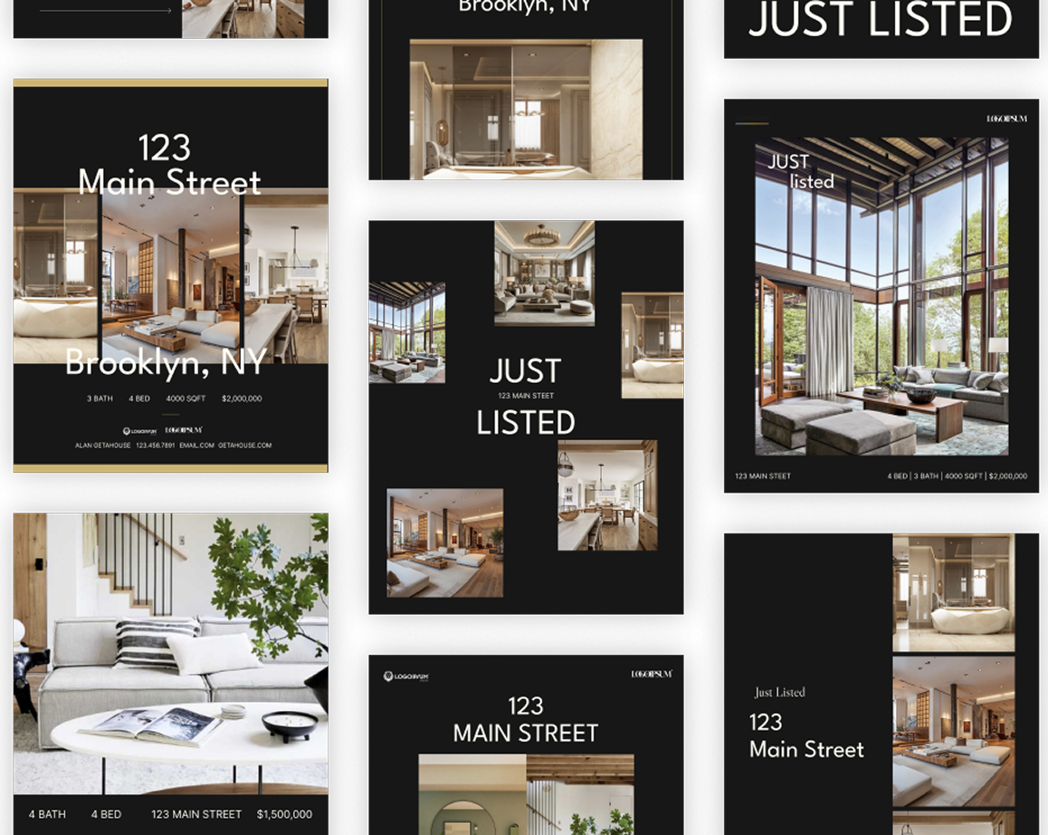 Listing marketing templates